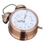 Alarm clock for table, antique brass model, lighting